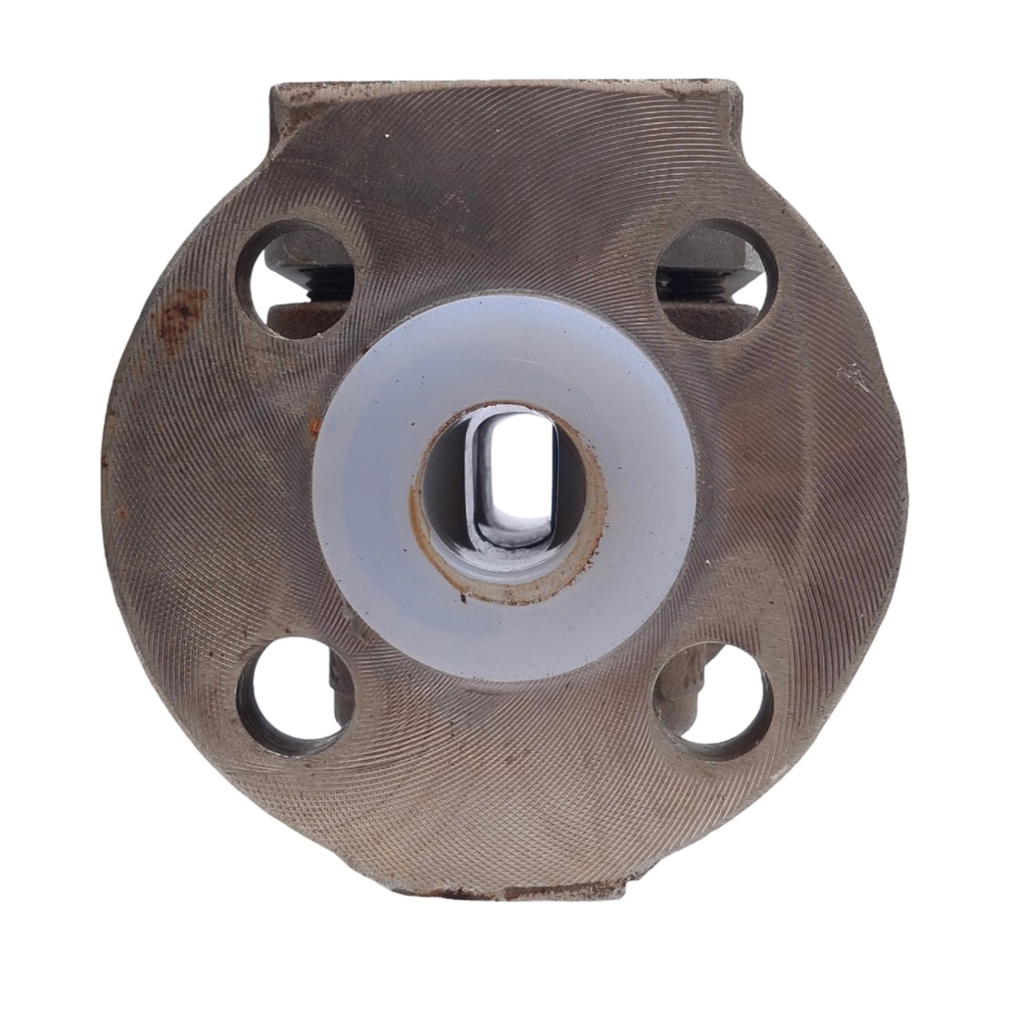 Used Tufline 1"-061-1-P6-1-P6-N 2-Way Lined Plug Valve ø4.25in Flange, PFA 195psi