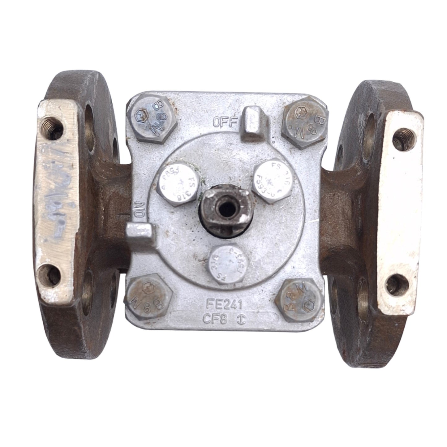 Used Tufline 1"-061-1-P6-1-P6-N 2-Way Lined Plug Valve ø4.25in Flange, PFA 195psi