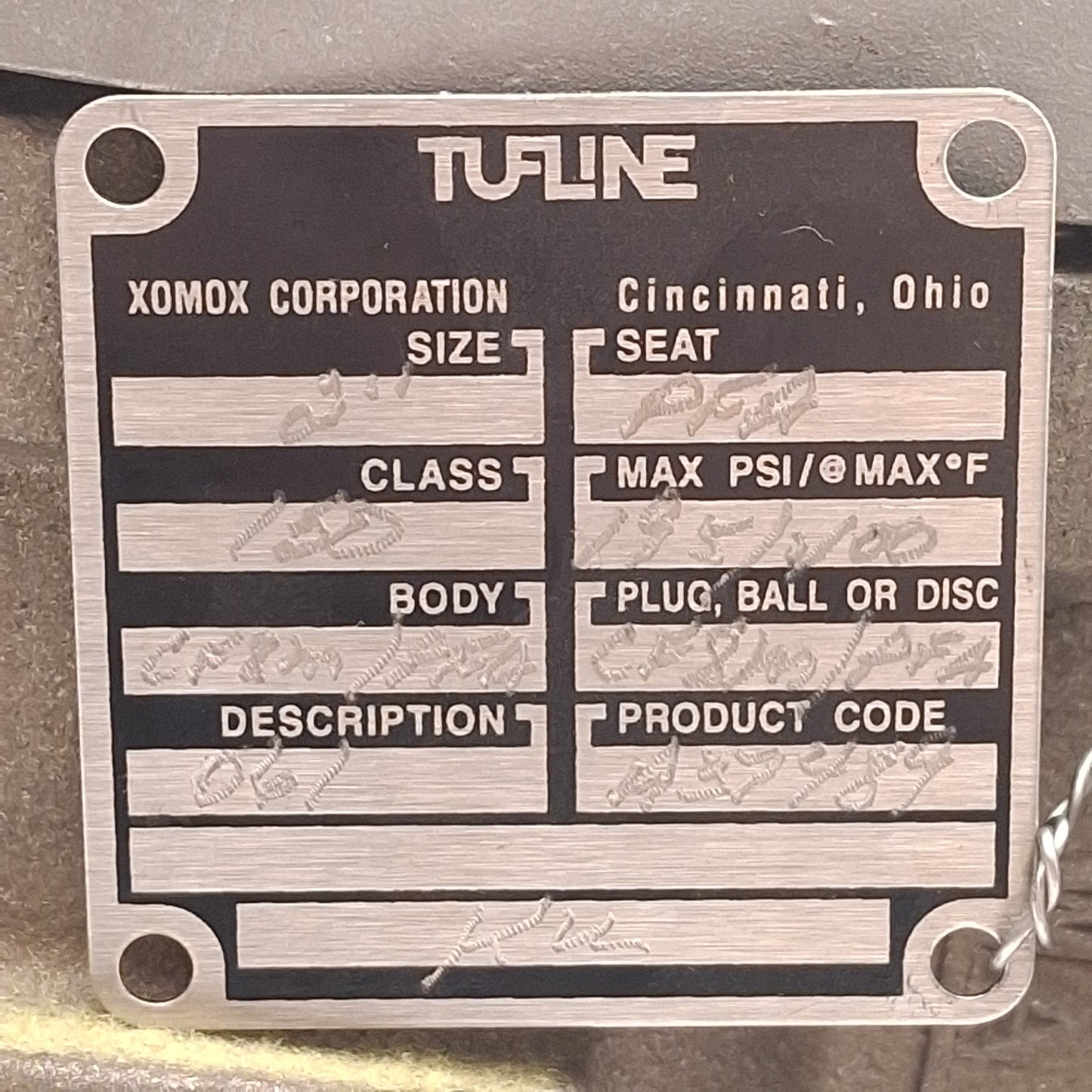 Used Xomox 2"-061-6-P6-6-P6-N Tufline 2-Way Lined Plug Valve, 195PSI, ø6" Flange, PFA