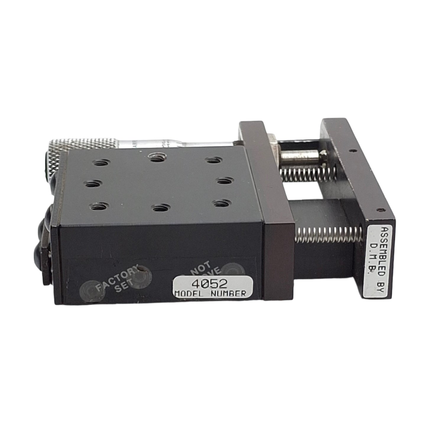 Used Parker 4052 Linear Ball Stage Positioner, 0.50in Travel, 25lbs Capacity, 6-32