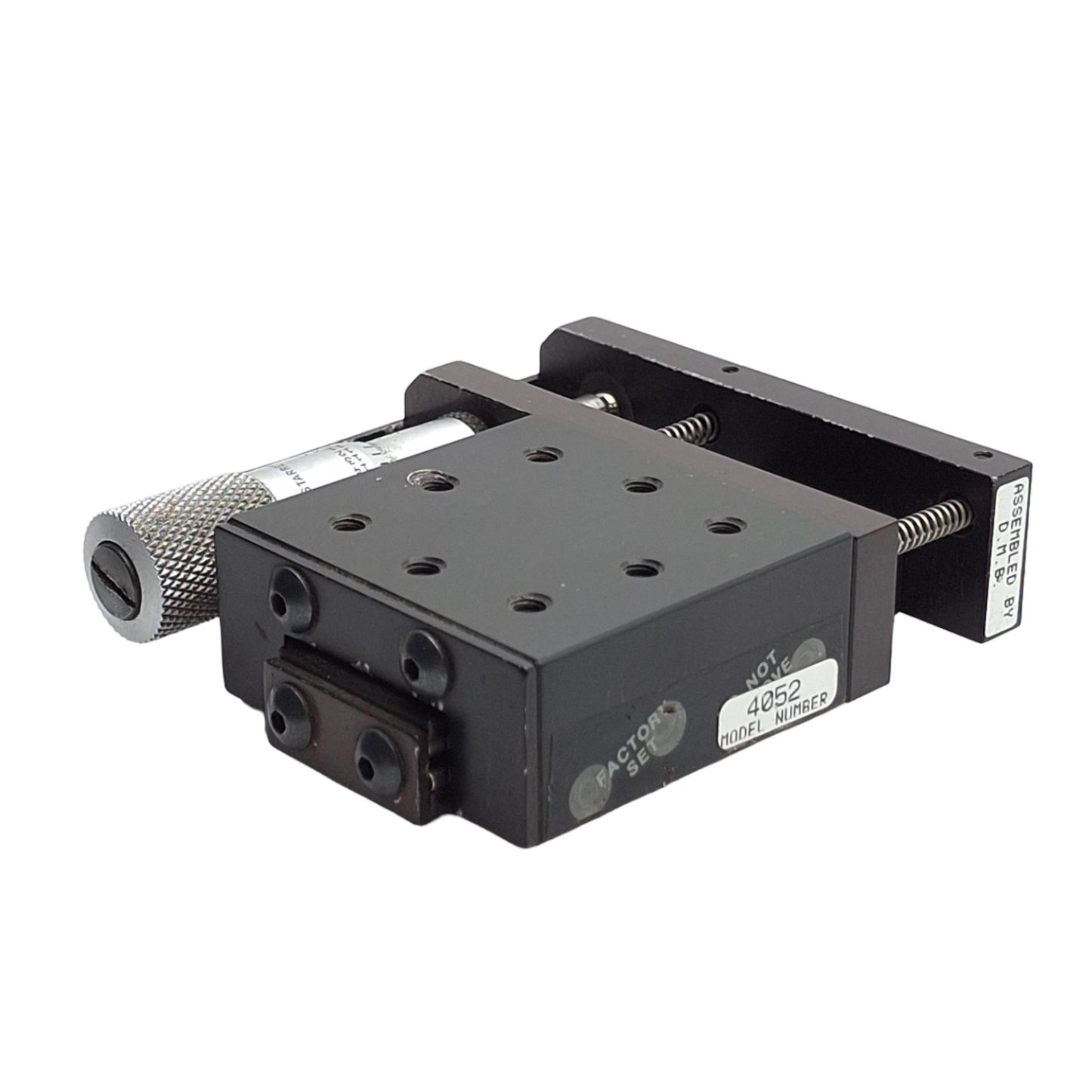 Used Parker 4052 Linear Ball Stage Positioner, 0.50in Travel, 25lbs Capacity, 6-32