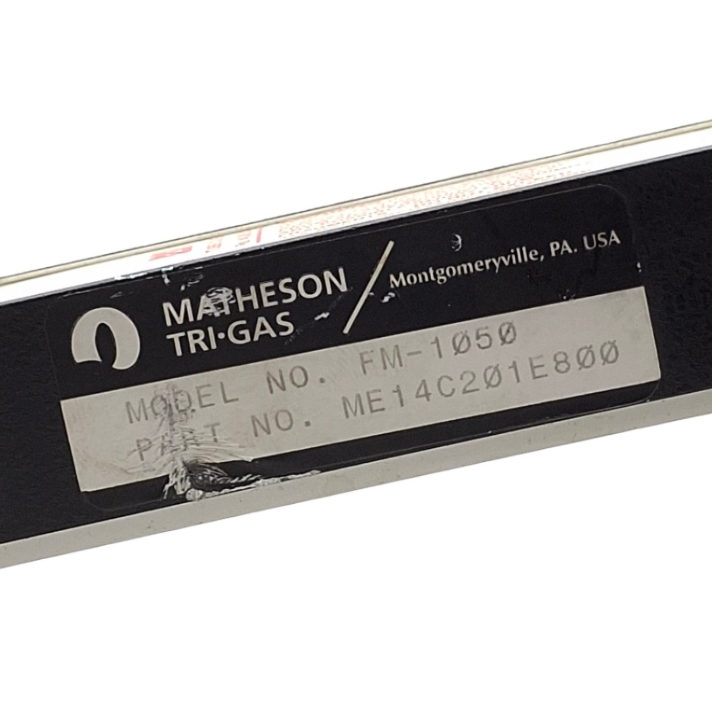 Used Matheson ME14C201E800 FM-1050 High Accuracy Flow Meter 5-150 SLPM CO2, 1/4in NPT