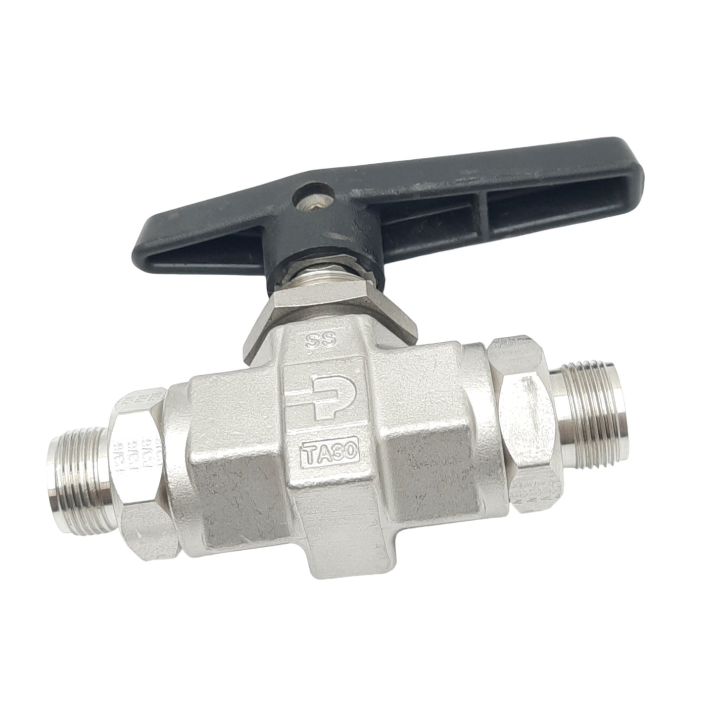 Used Parker 8Z(A)-B8LJ-SSP-C3 SS 2-Way Ball Valve, NO, 1/2in NPT, 1500bar Max