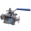 Used PBM SIC-E5X-D Hastelloy Ball Valve 1in Size, 900PSIG Max, 1in Tri-Clamp