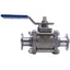 Used PBM SIC-E5X-D Hastelloy Ball Valve 1in Size, 900PSIG Max, 1in Tri-Clamp