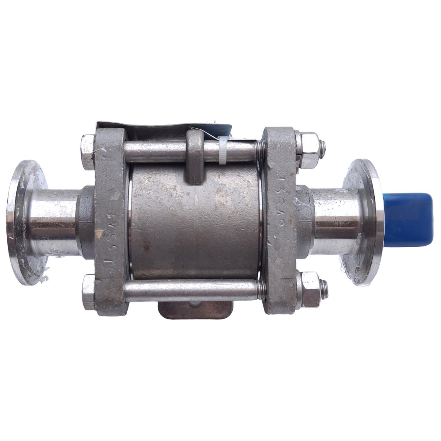 Used PBM SIC-E5X-D Hastelloy Ball Valve 1in Size, 900PSIG Max, 1in Tri-Clamp