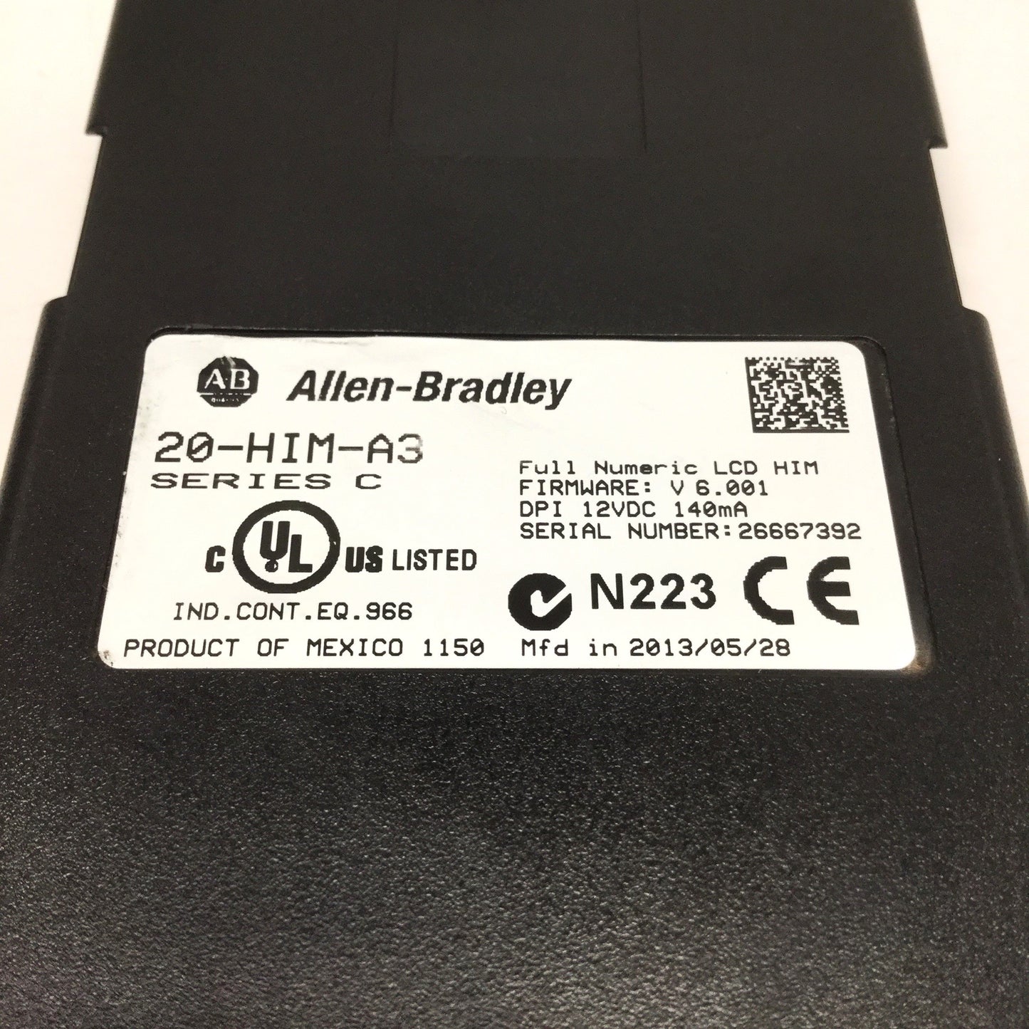 Used Allen Bradley 20-HIM-A3 Ser C PowerFlex 7 LCD Human Interface Display Module