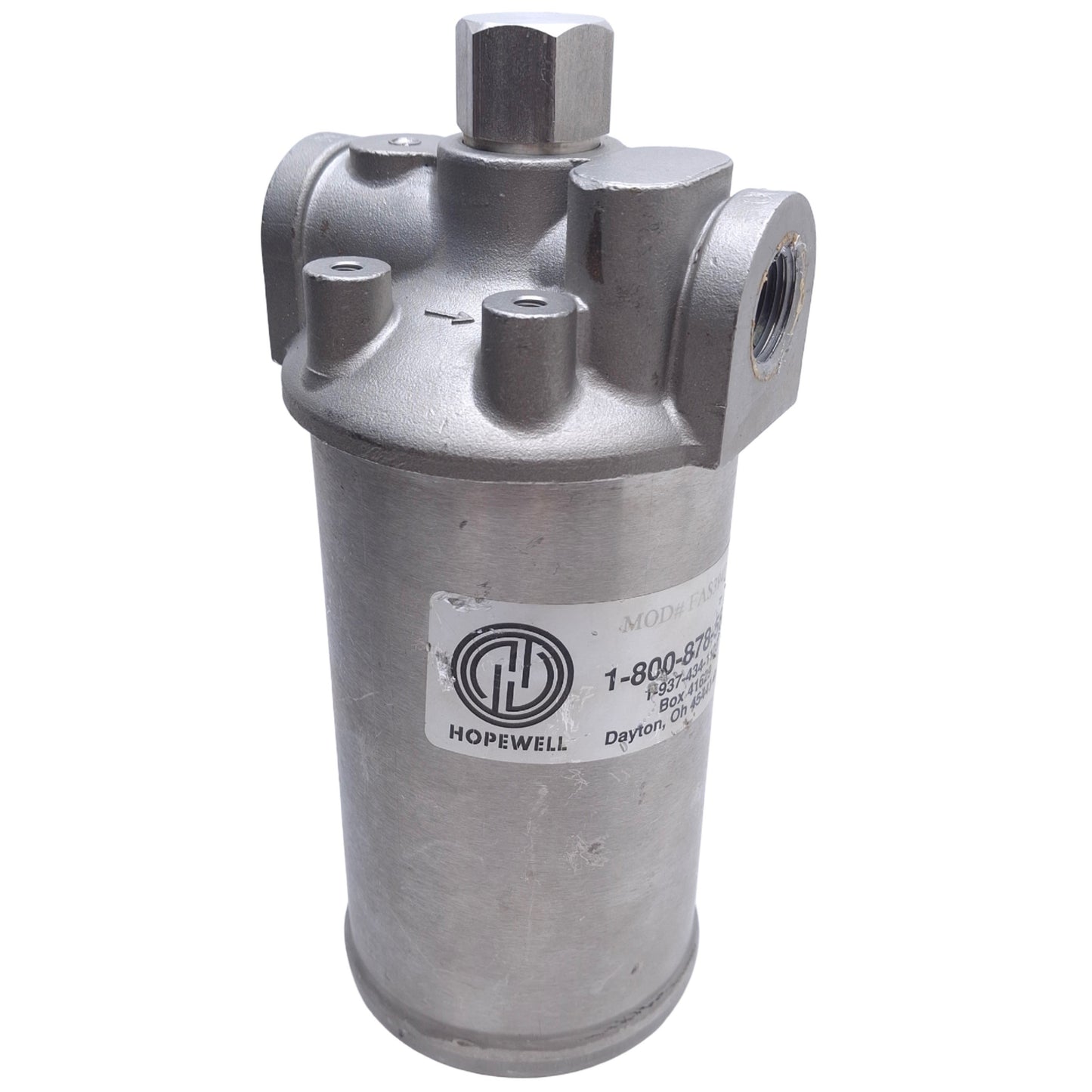 Used Shelco FAS394D SS Single Cartridge Housing 4-7/8in Length, 1/2' NPT Port