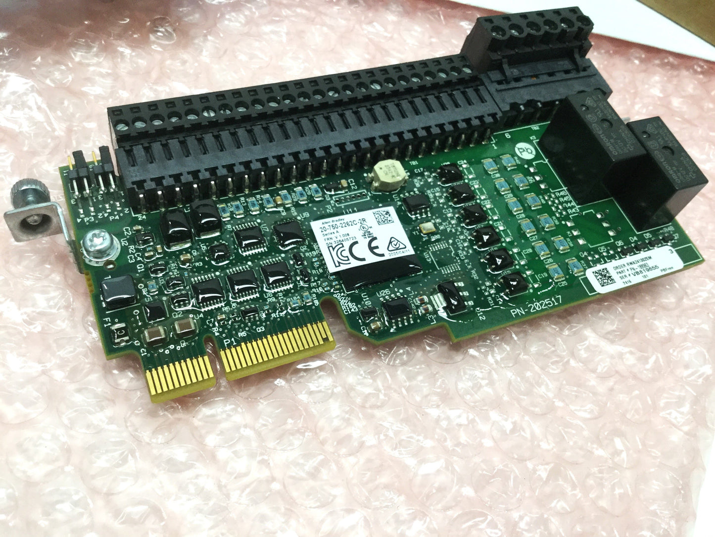 New – Open box Allen Bradley 20-750-2262C-2R PowerFlex Drive I/O Module 24VDC; 2AI-2AO-6DI-2RO