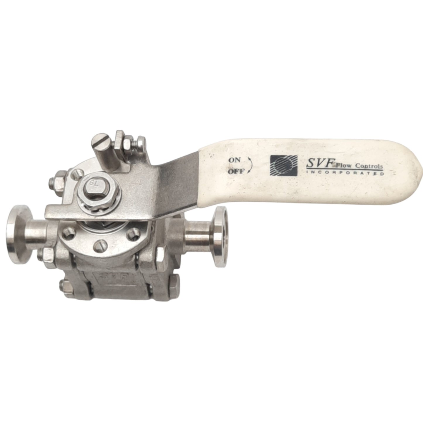 Used SVF Flow Controls SBC76666ATTR SS Ball Valve w/ Handle, 2-Way, 1/2", 1500psi Max