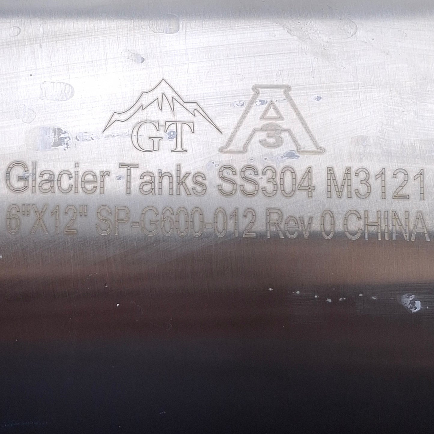 Used Glacier Tanks SP-G600-012 Sanitary Spool Tri Clamp Stainless Steel 6" x 12"