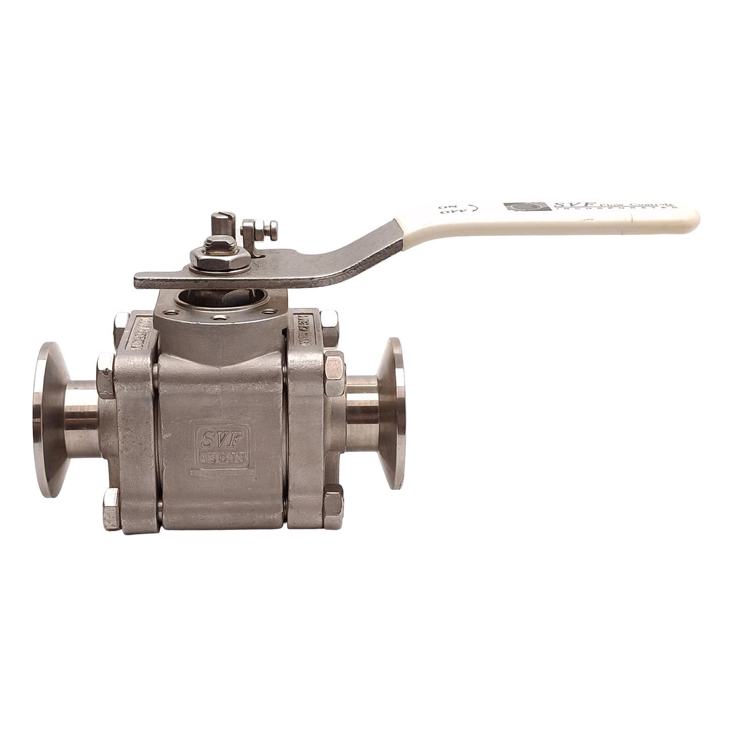 Used SVF SBC76666ATTR 1"-1500 SS Ball Valve w/ Handle, 1" Size, 1500PSI, 1" Tri-Clamp