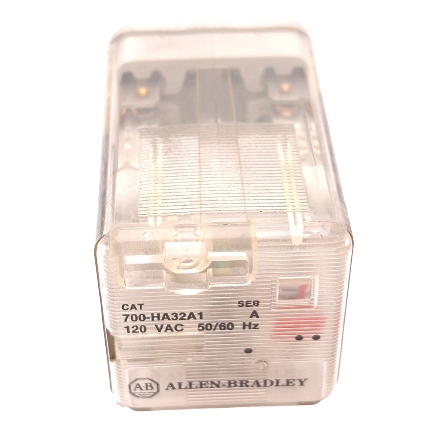 Used Allen Bradley 700-HA32A1 A Plug-In Relay, DPDT, 8-Pin Octal, 10A, 120VAC Coil