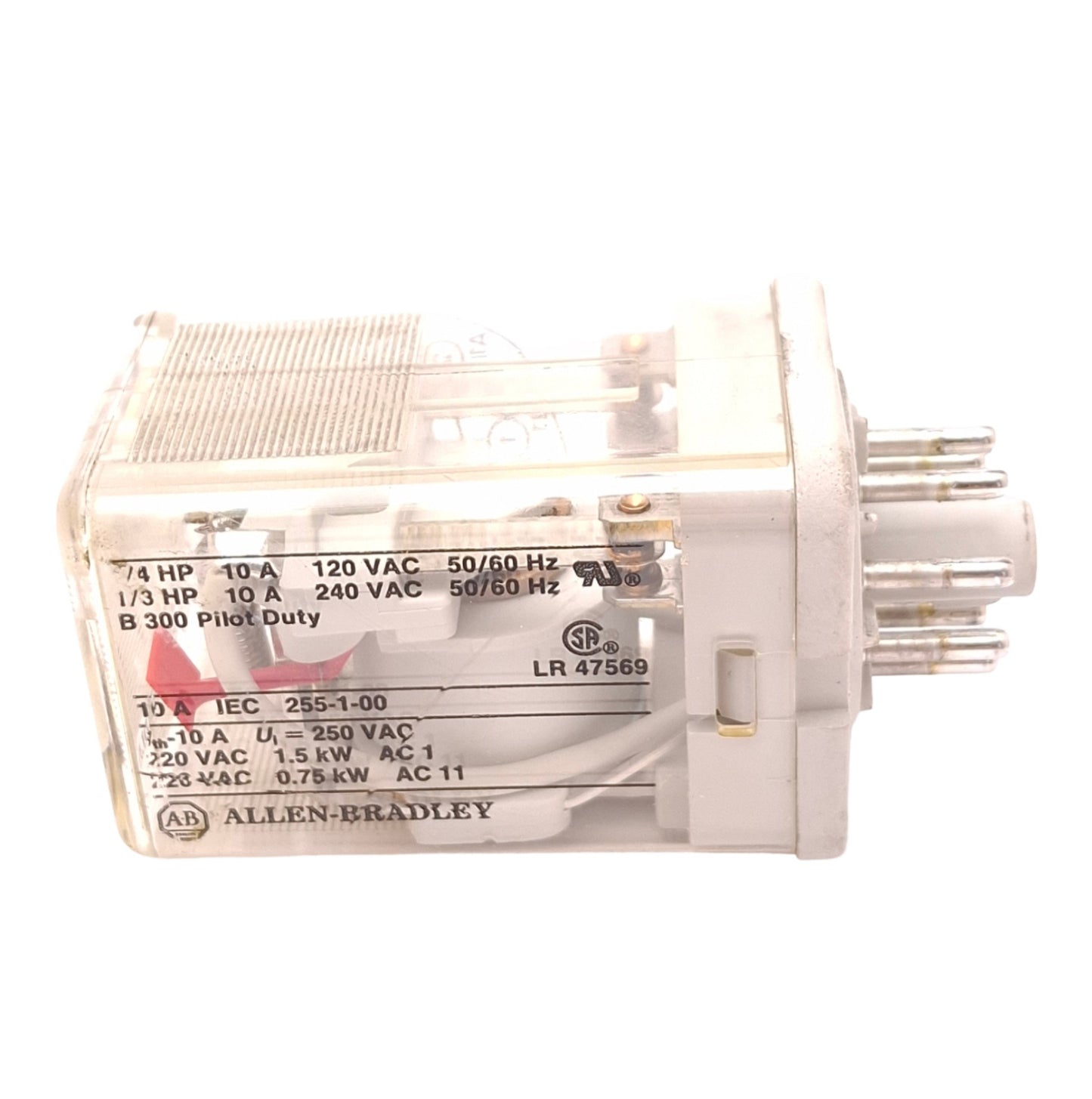 Used Allen Bradley 700-HA32A1 A Plug-In Relay, DPDT, 8-Pin Octal, 10A, 120VAC Coil