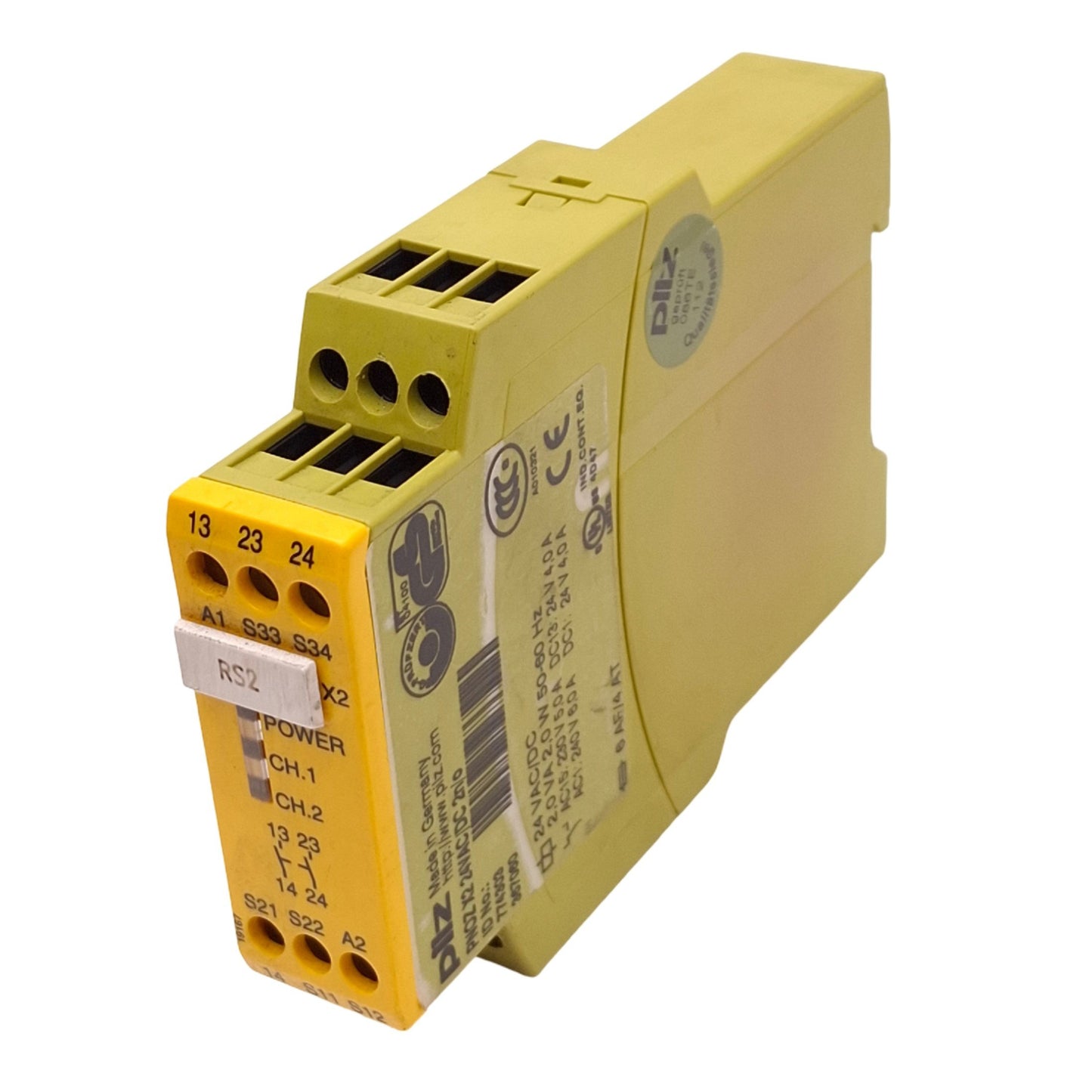 Used Pilz PNOZ X2 24VAC/DC 2n/o Safety Relay, 2NO, 24VAC/DC, DIN Rail Mount