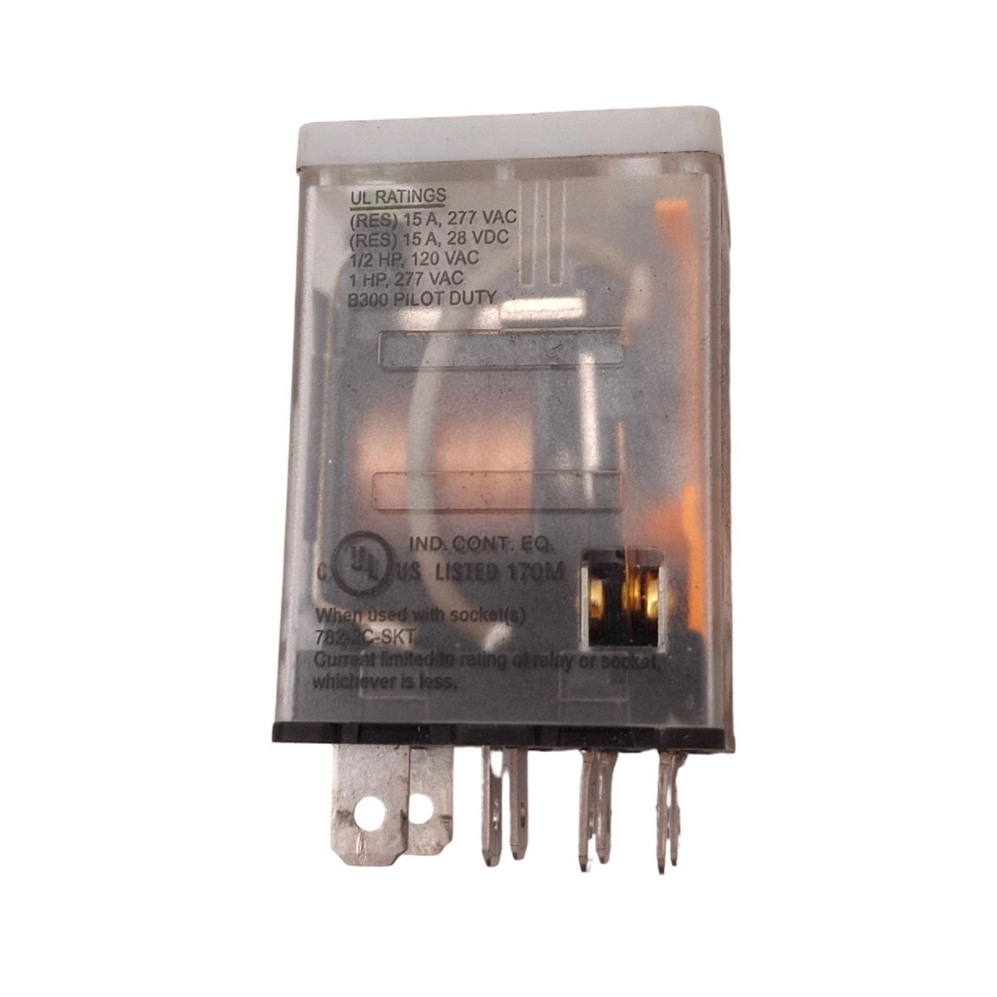 Used Automation Direct 782-2C-24D Plug-In Relay, DPDT, 8-Pin, 10A Max, 24VDC Coil