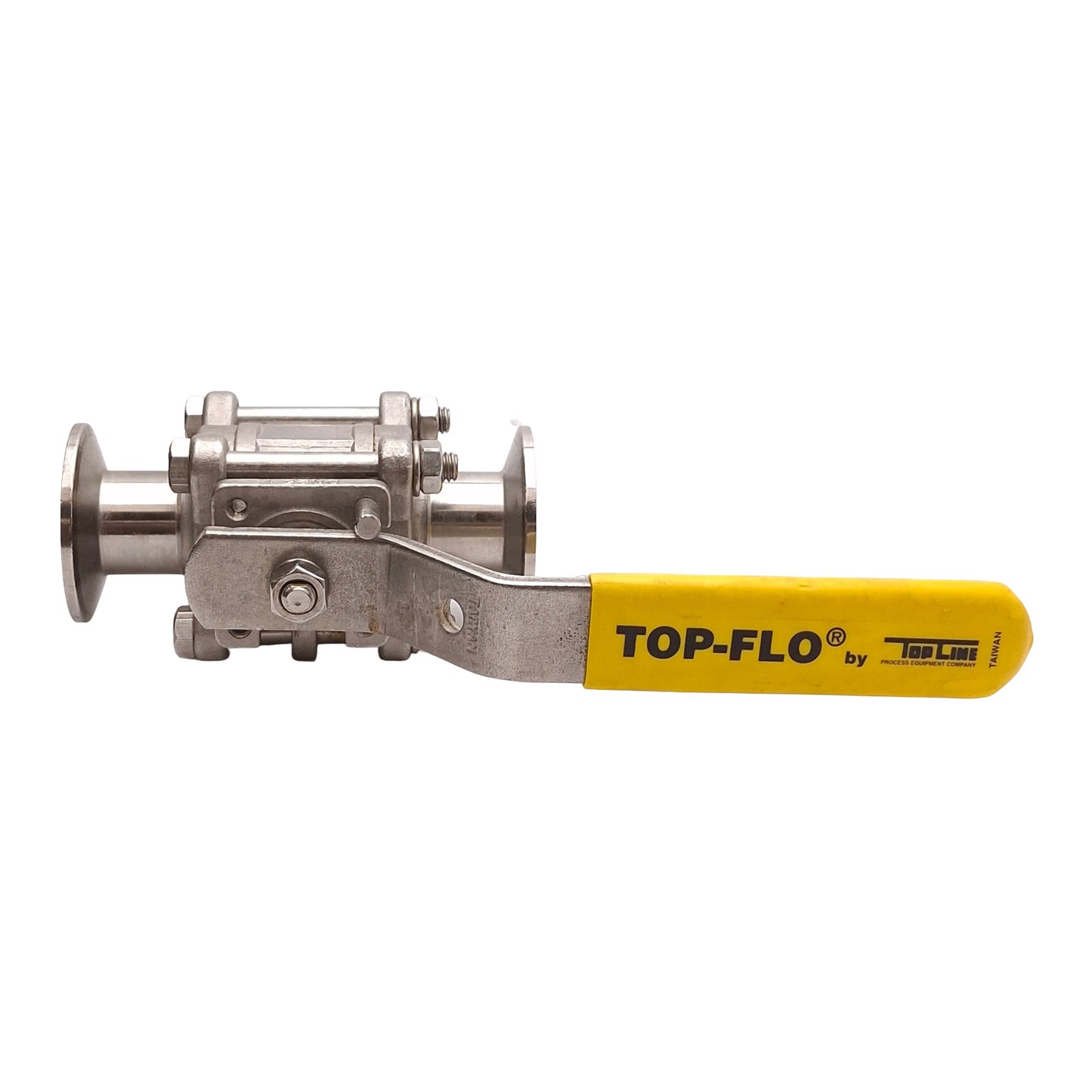 Used Top-Flo 38431077PTFE Series 77 BioPharm Sanitary 1" Ball Valve, 1" Tri-Clamp