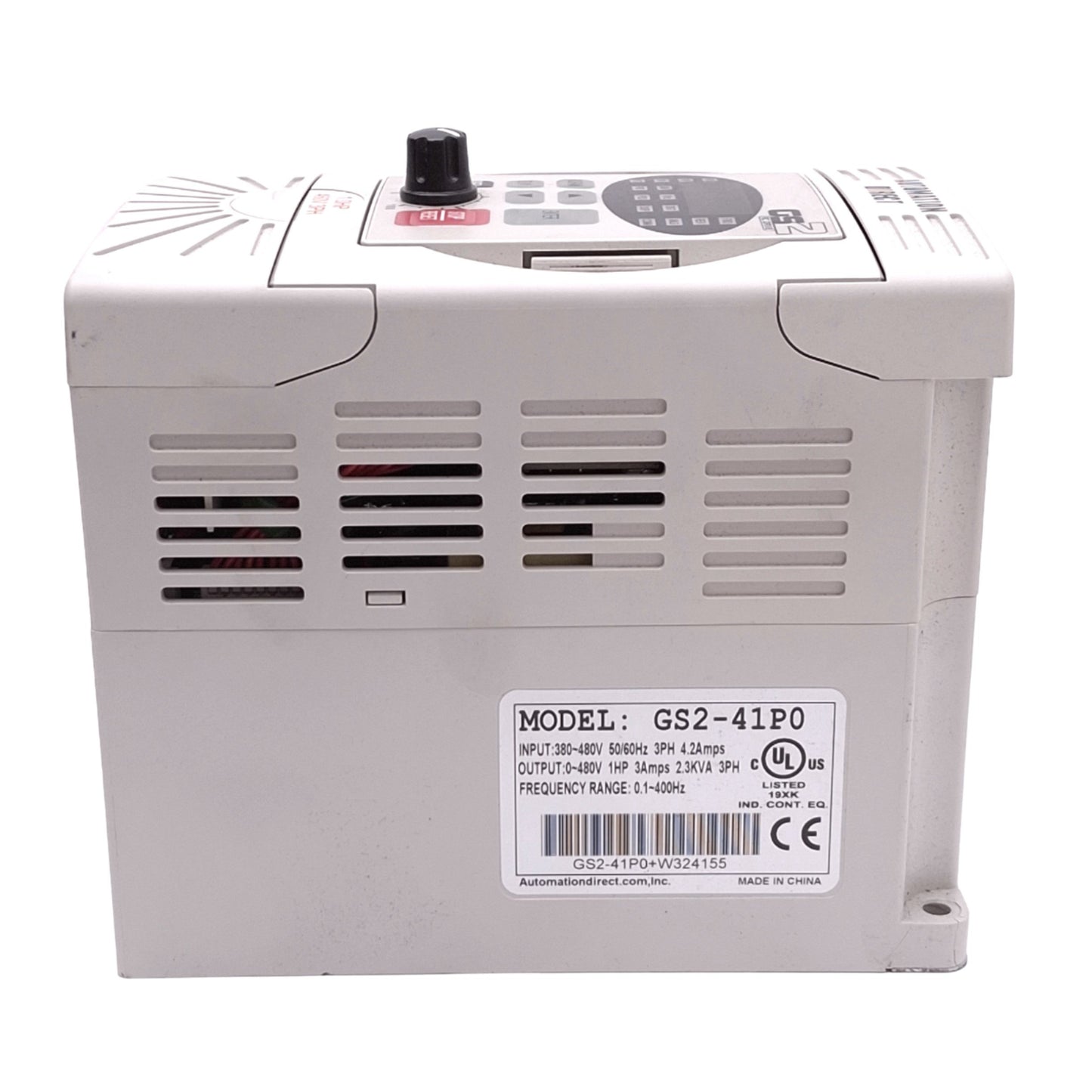 Used Automation Direct GS2-41P0 Variable Frequency Drive, 3Ø 0-480V 0.1-400Hz, 1.0hp