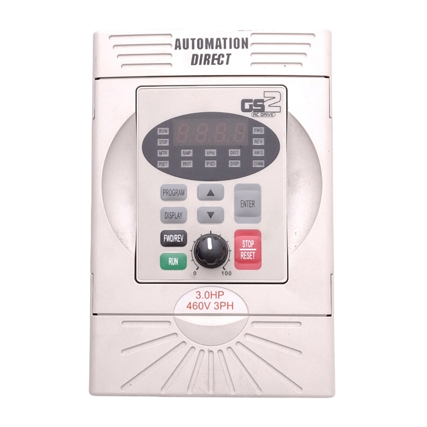 Used Automation Direct GS2-43P0 Variable Frequency Drive, 3Ø 0-480V 0.1-400Hz, 3.0hp