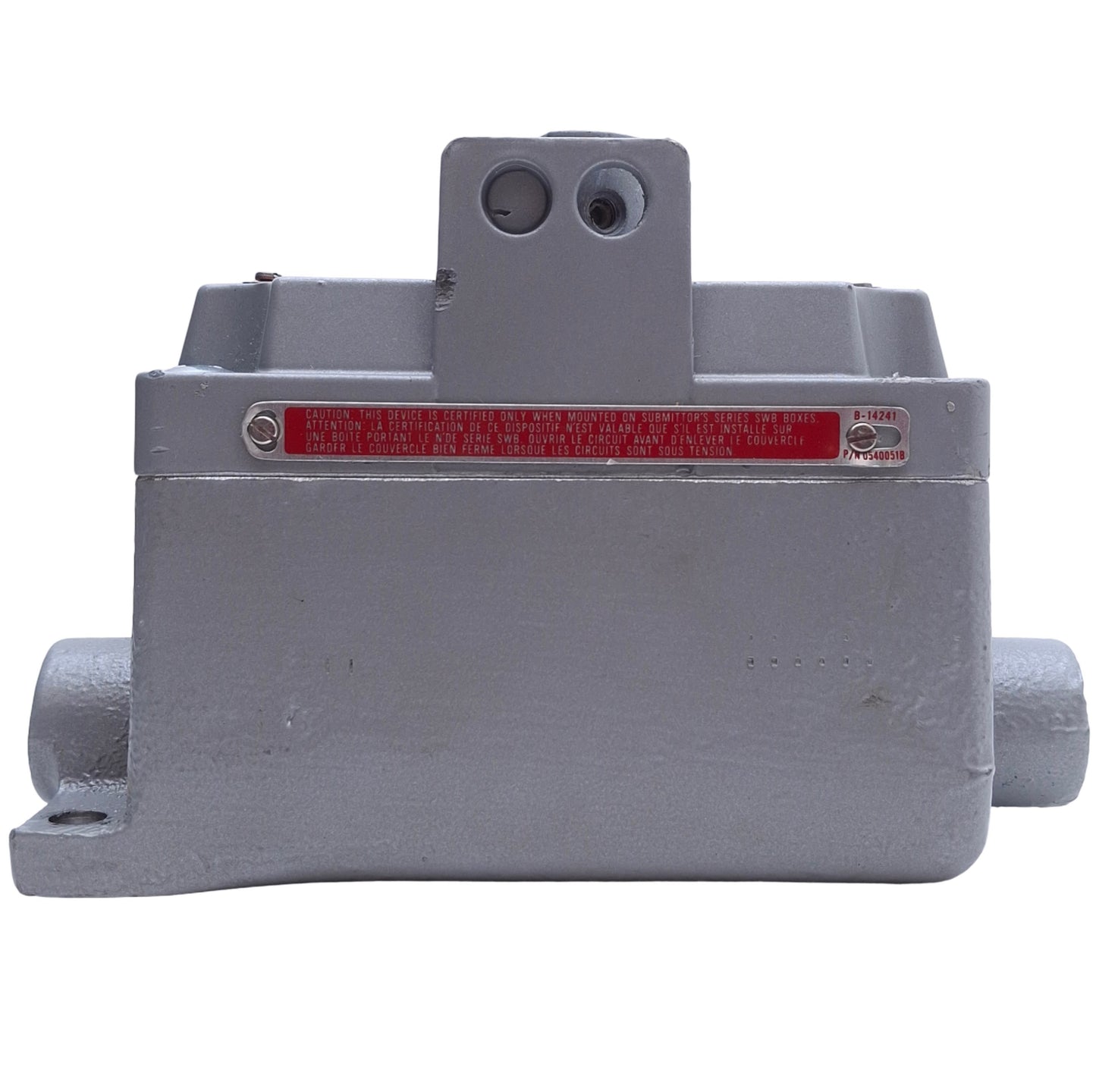 Used Killark XNS-1C Tumbler Switch Cover No Device 120/277VAC, 20A, SPST 1-Pole