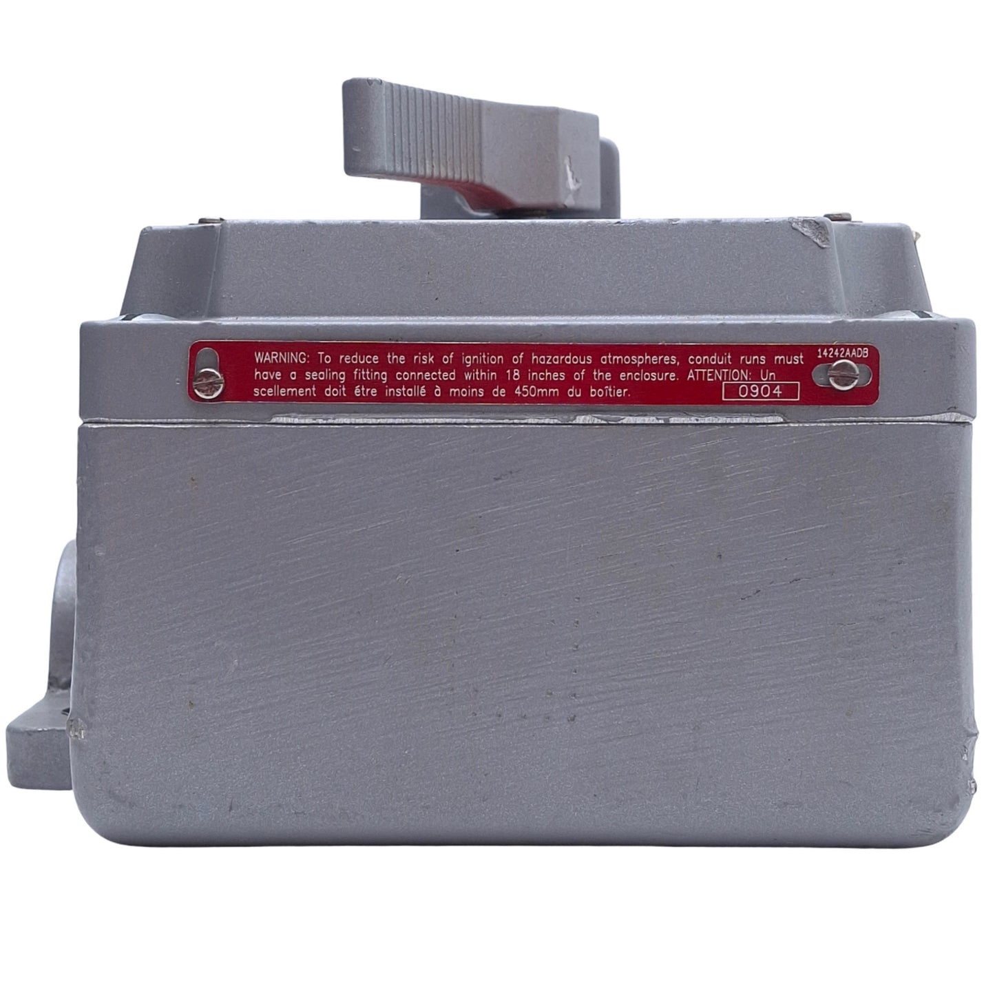 Used Killark XS-1C Double Tumbler Switch Cover w/ Device, SPST 1-Pole, 120/277VAC 20A