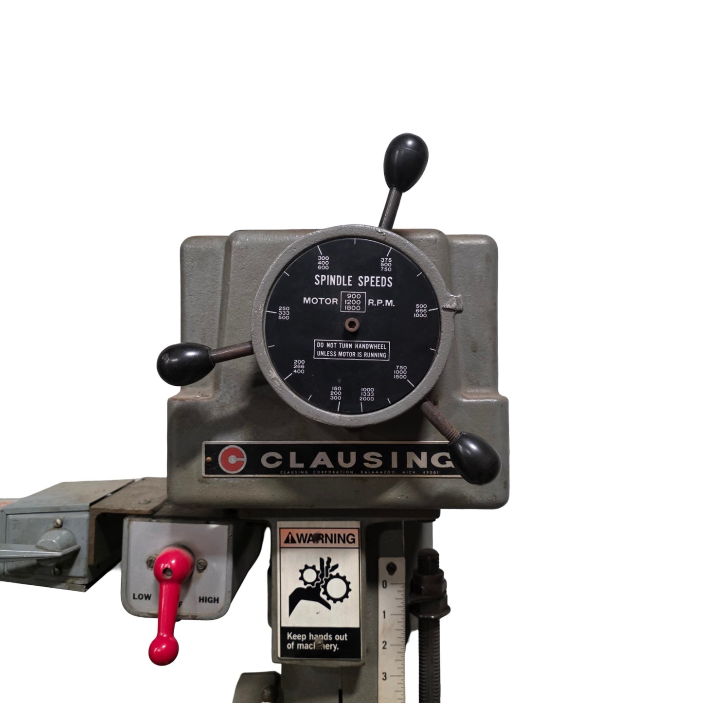 Used Clausing 2276 20" Floor Drill Press 1.5HP, 150-2000RPM, 208-230VAC 3-Phase
