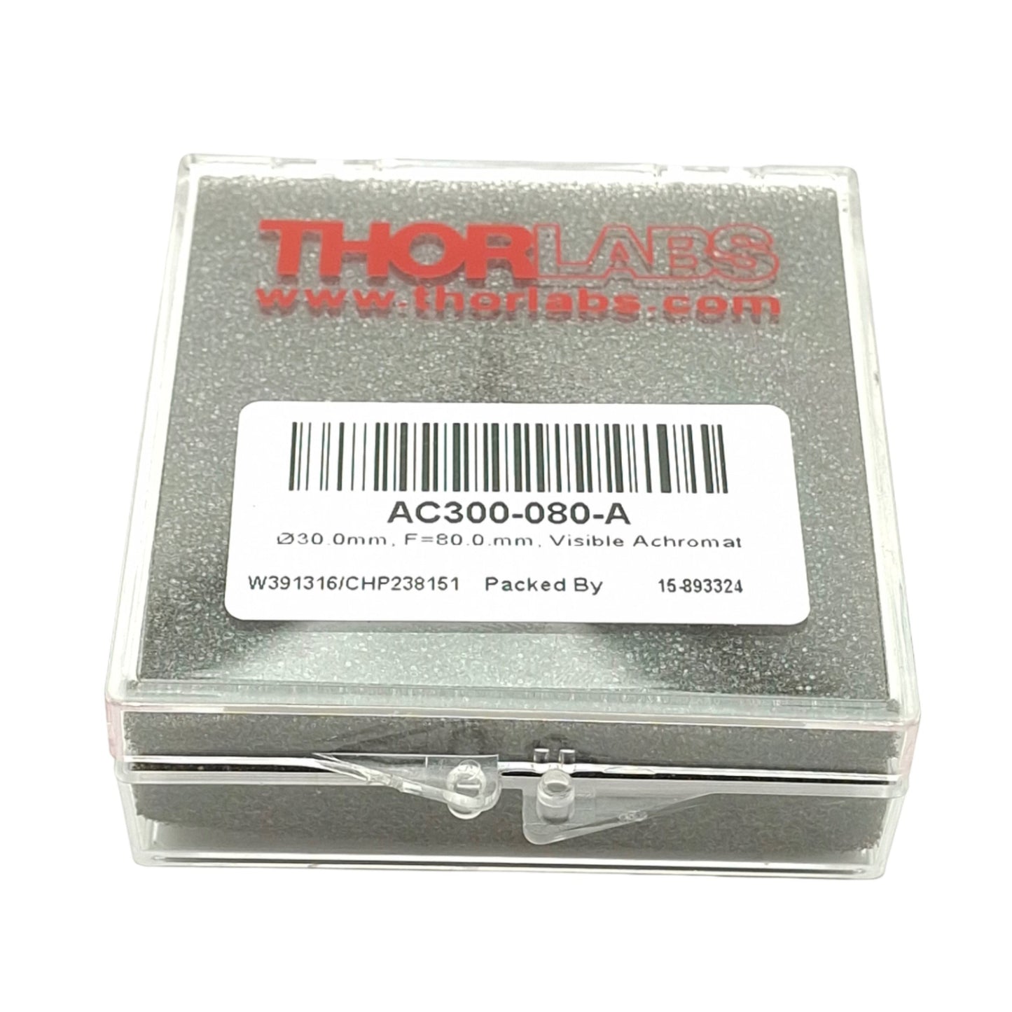 New Thorlabs AC300-080-A Unmounted Achromatic Doublet, ø30mm, 400-700nm, F=80mm