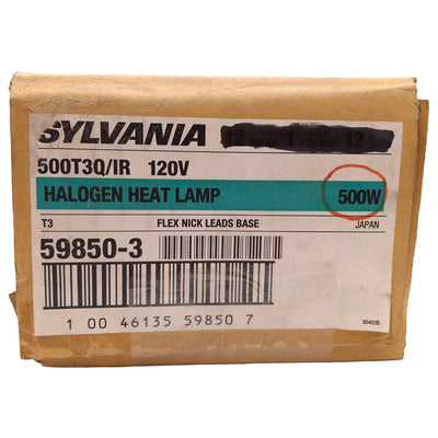 New Sylvania 500T3Q/IR Halogen Quartz Infrared Heat Lamp, T3, 500W, 115-120VAC