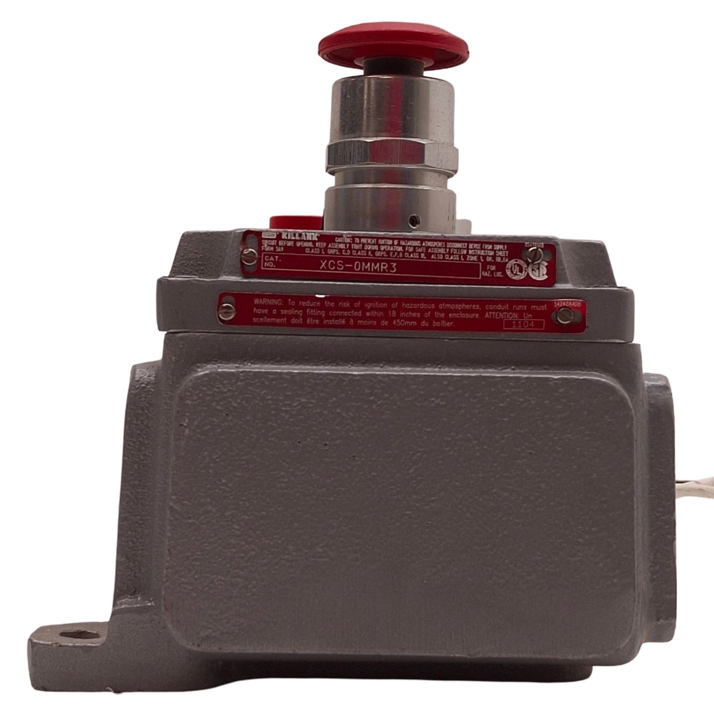 Used Killark SWB-19 Control Station 2in Hub Size, Dimensions 5-1/4"x10-5/8"x3-5/16"