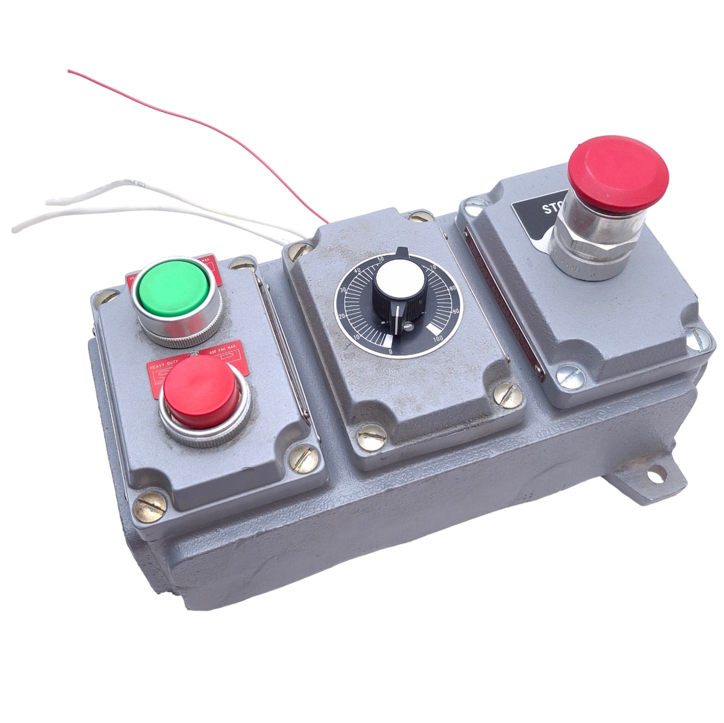 Used Killark SWB-19 Control Station 2in Hub Size, Dimensions 5-1/4"x10-5/8"x3-5/16"