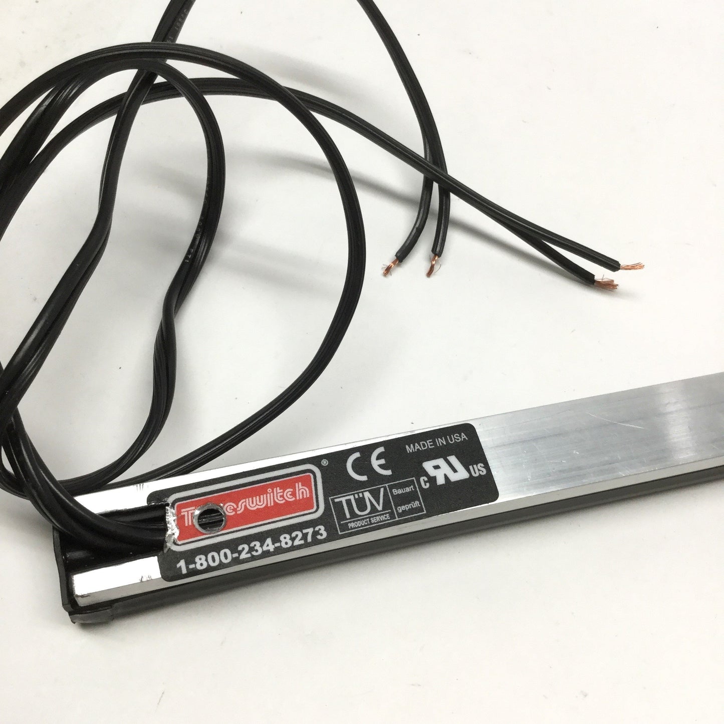 Used Tapeswitch TS-16 Mini Sensing Safety Edge, 2.2lb Activation, 38" Long, Black