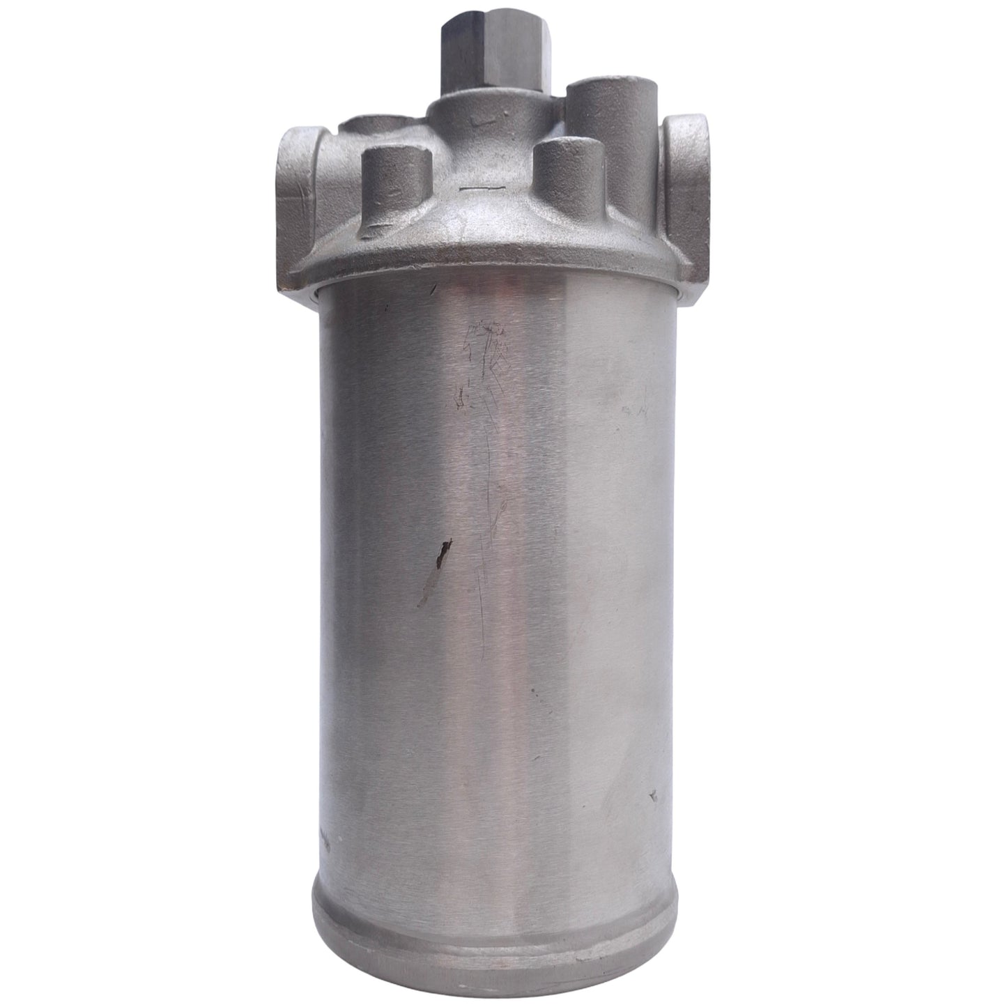 Used Shelco FAS-394 SS Single Cartridge Housing 4-7/8in Length, 1/2' NPT Port