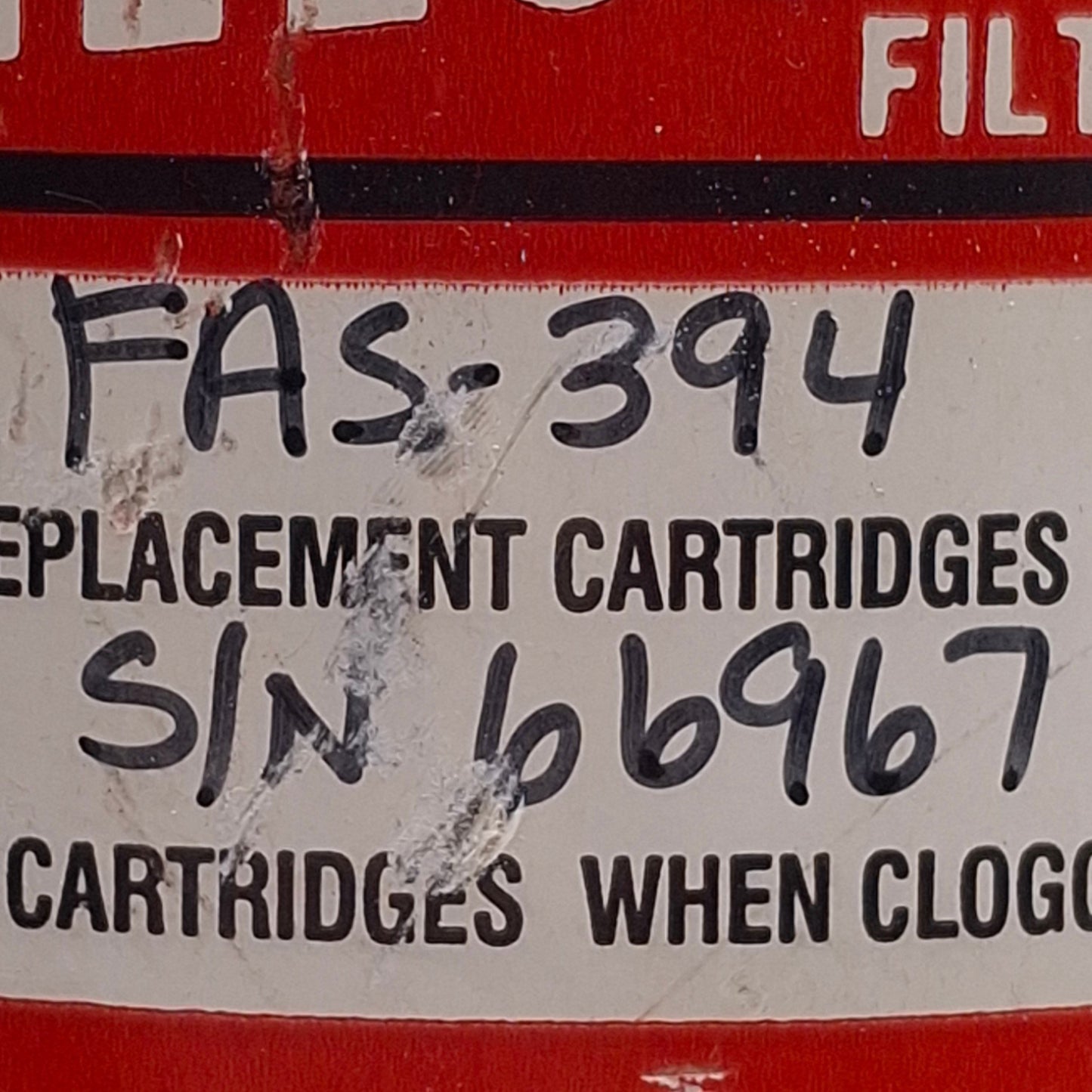 Used Shelco FAS-394 SS Single Cartridge Housing 4-7/8in Length, 1/2' NPT Port