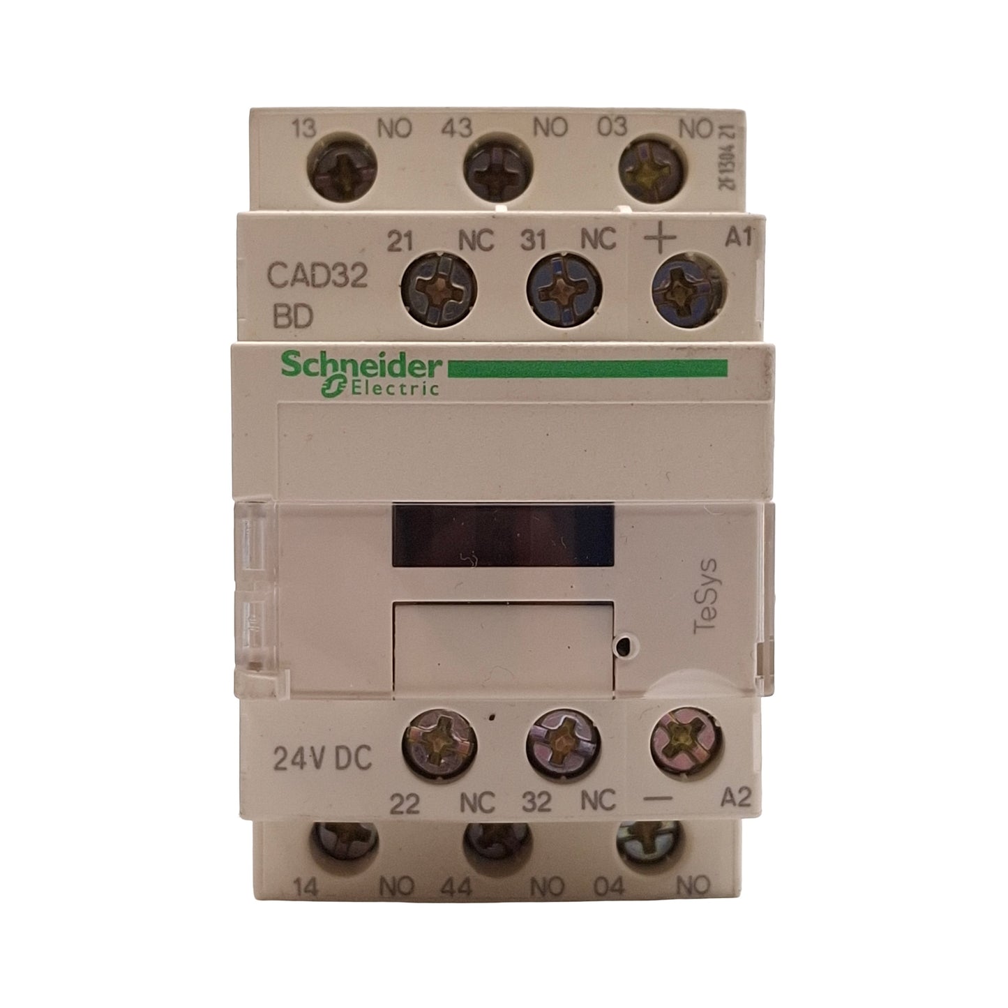 Used Lot of 2 Schneider Electric CAD32BD Control Relay 3NO+2NC 10A 600VAC, 24VDC Coil