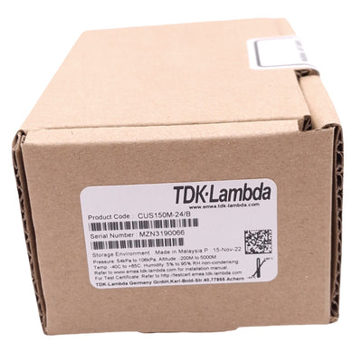 New TDK-Lambda CUS150M-24/B Power Supply, 100-240VAC In, 24VDC 6.5A Out, 150W Max