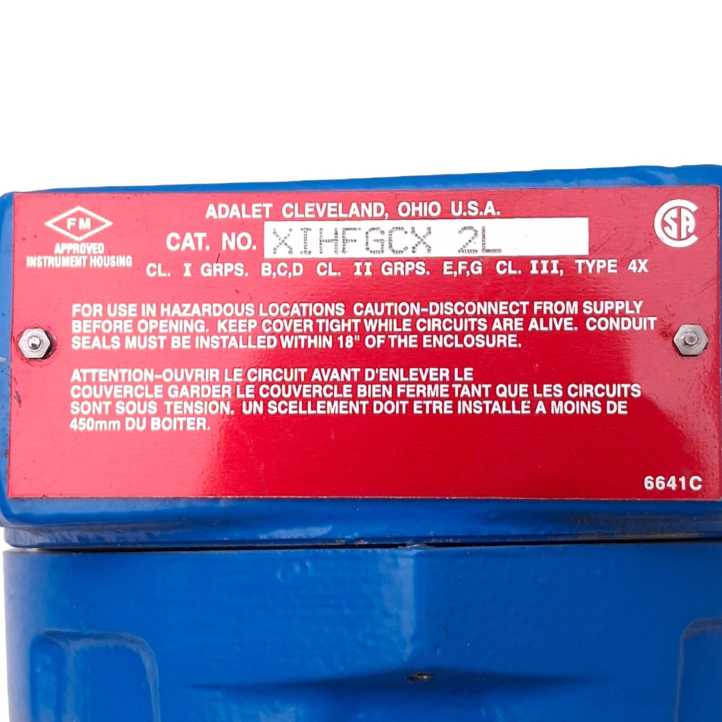 Used DEVAR 18-LPIX Explosion Proof Indicator, 3-1/2 Digit, 4-20mA In, 1/2in NPT