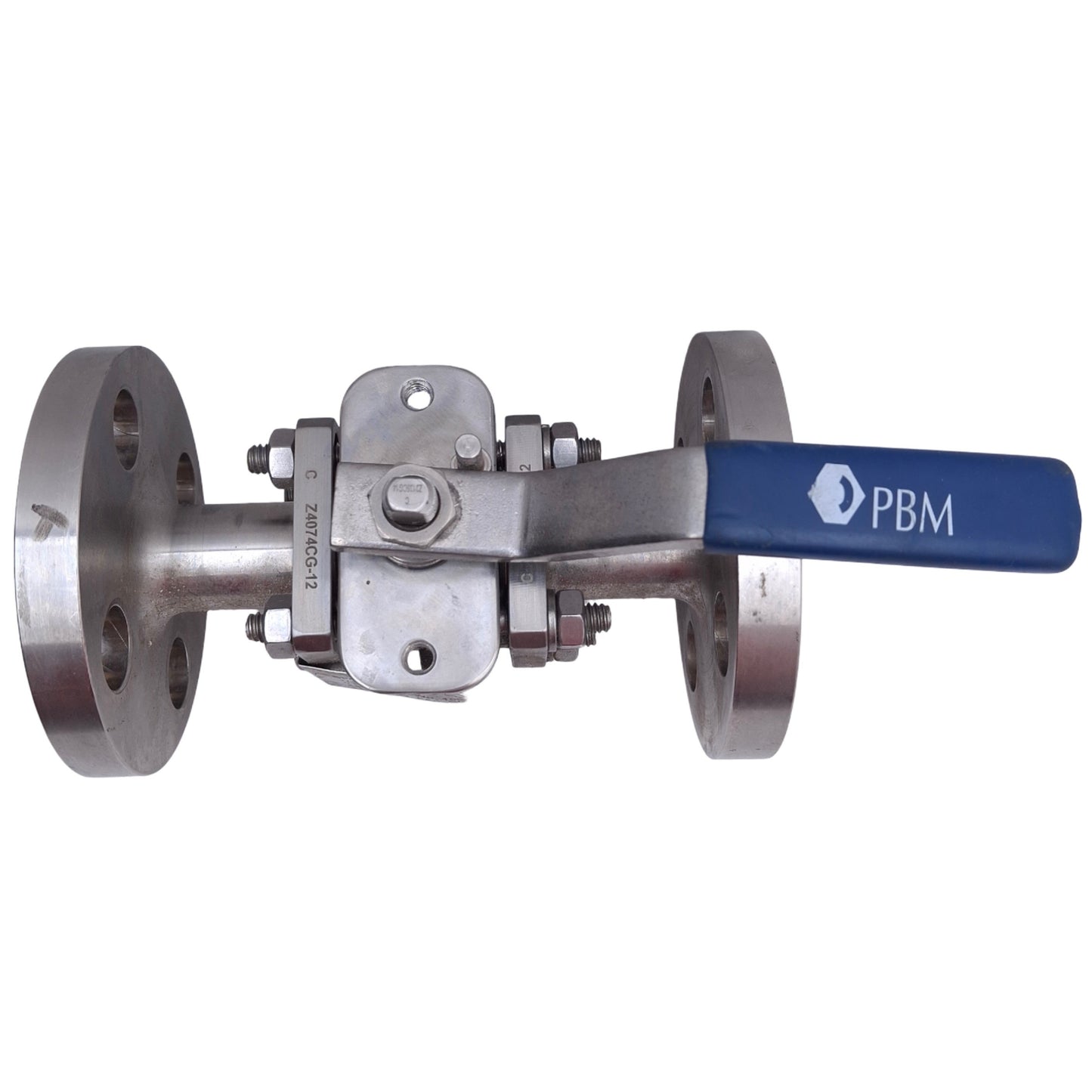 Used PBM SPC-C5L-D35---34 Hastelloy Ball Valve 1/2in Size, 290PSI, ø3.4in OD Flange