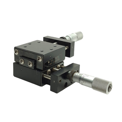 Used Del-Tron 450-XY Ball Slide Positioning Stage 0.23in (6mm) Travel, 20lbs Capacity