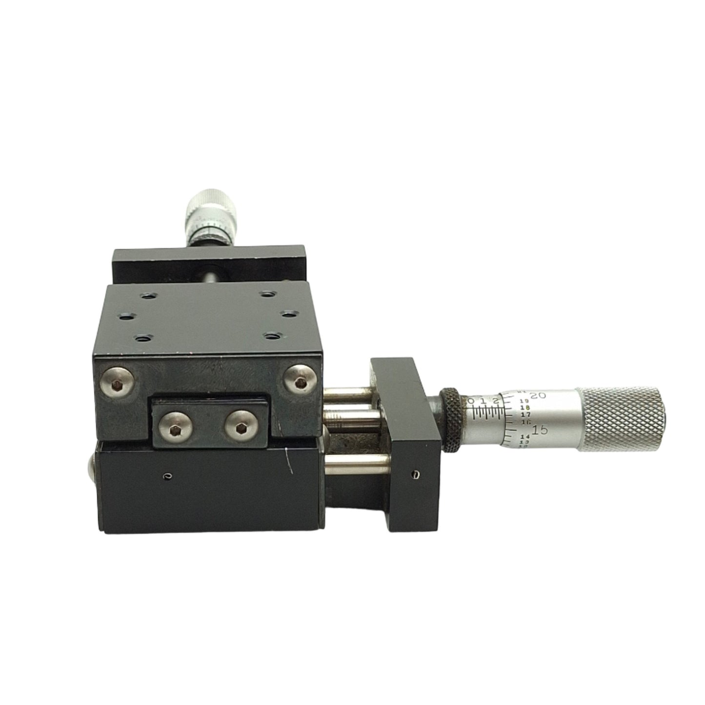 Used Del-Tron 450-XY Ball Slide Positioning Stage 0.23in (6mm) Travel, 20lbs Capacity