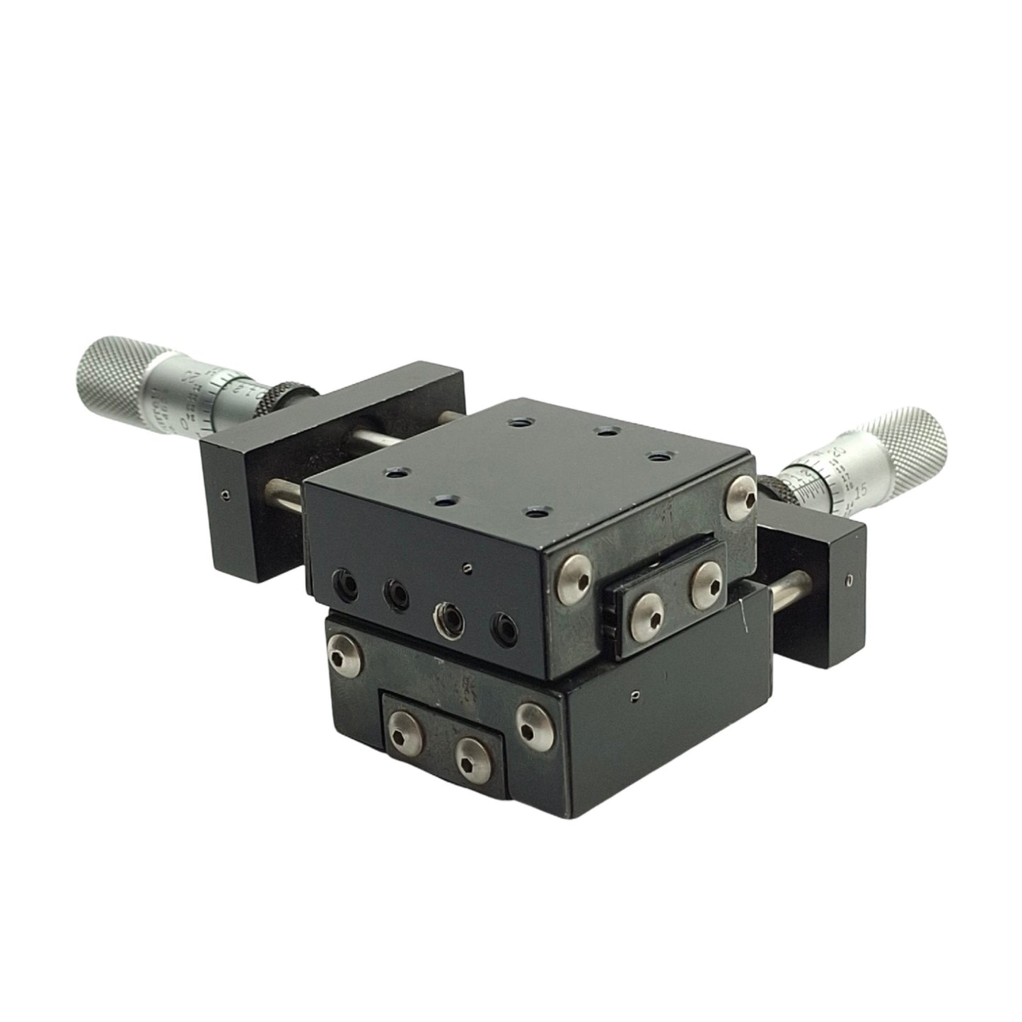 Used Del-Tron 450-XY Ball Slide Positioning Stage 0.23in (6mm) Travel, 20lbs Capacity