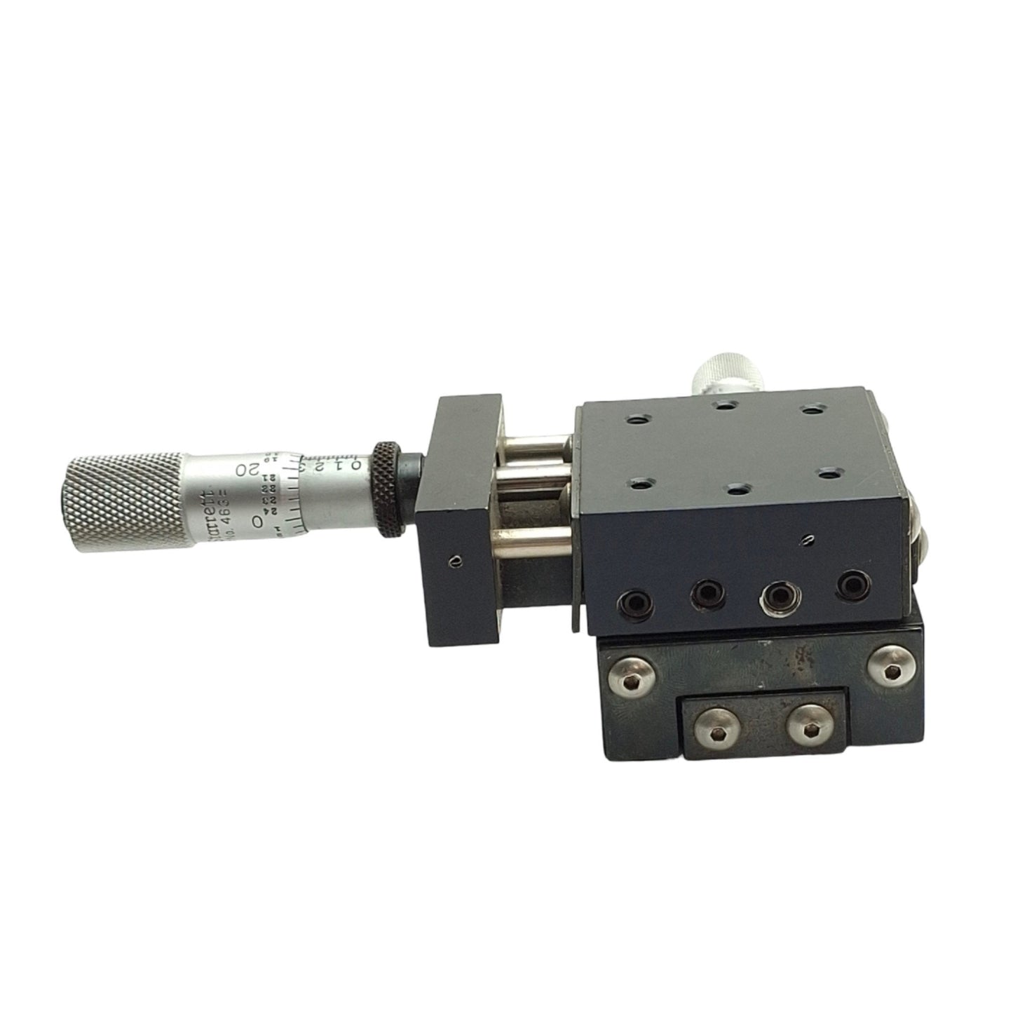 Used Del-Tron 450-XY Ball Slide Positioning Stage 0.23in (6mm) Travel, 20lbs Capacity