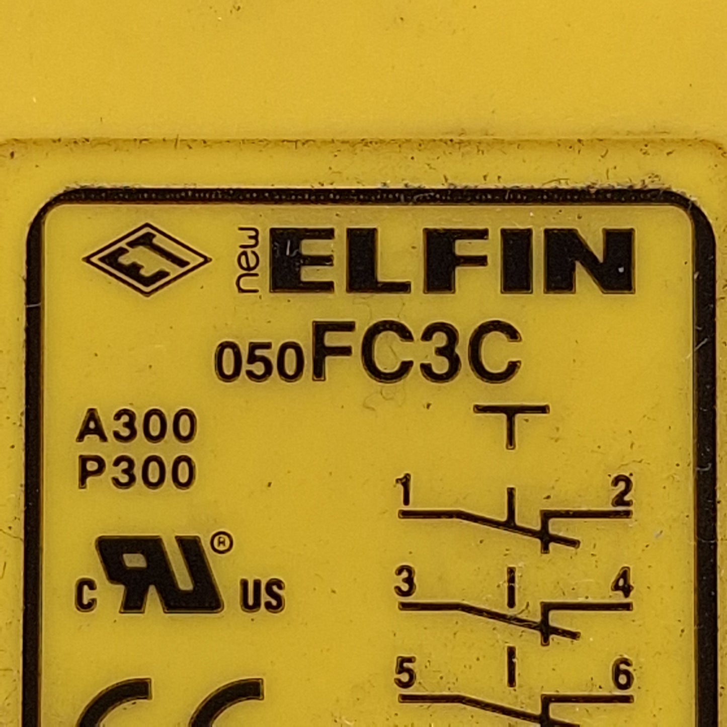 Used Elfin 050ASL Safety Device w/ Limit Switch, 3-Pole 3N.C, 220-600VAC 10mA