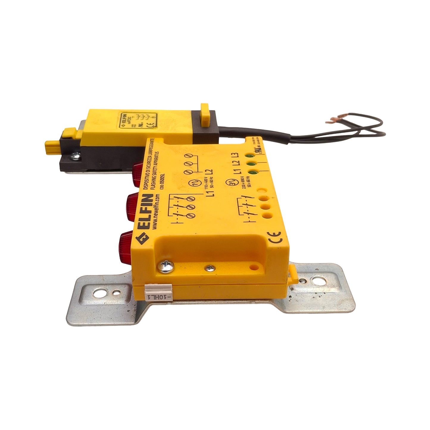 Used Elfin 050ASL Safety Device w/ Limit Switch, 3-Pole 3N.C, 220-600VAC 10mA