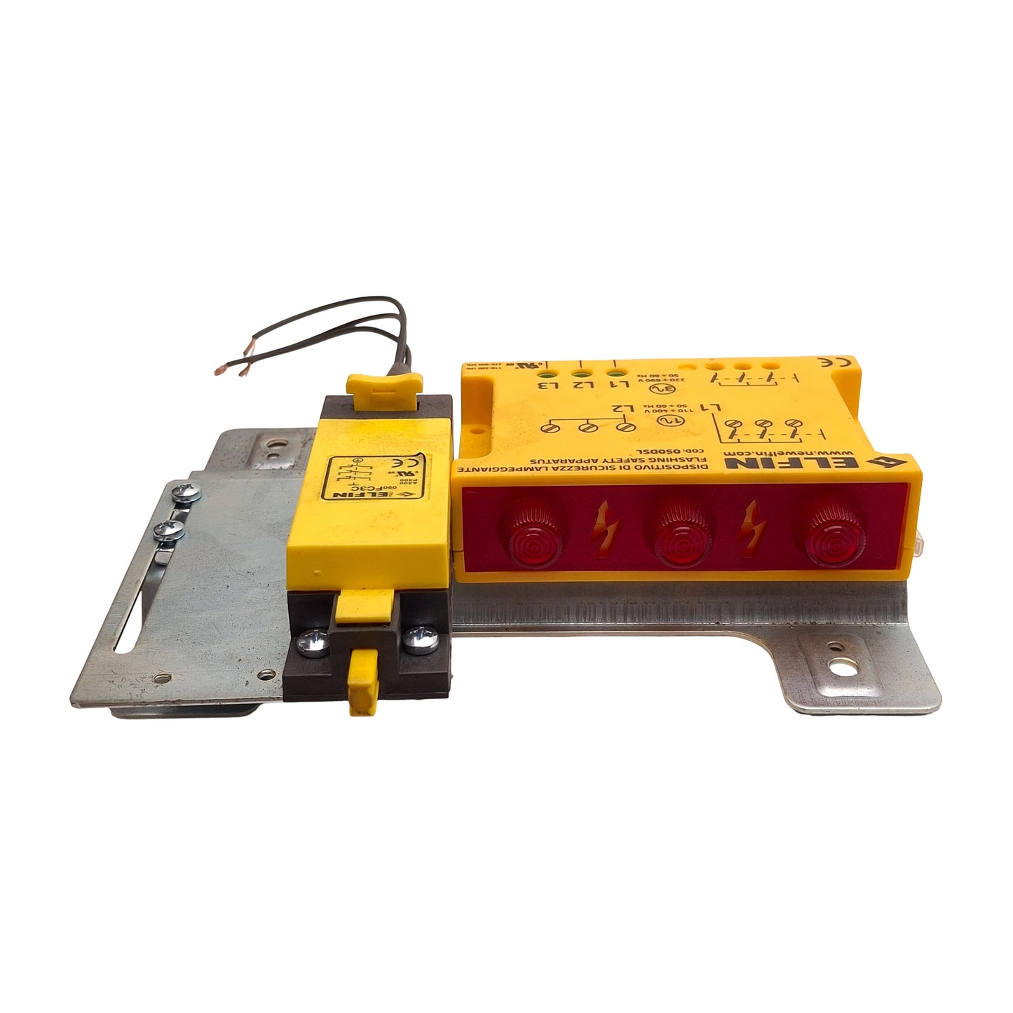 Used Elfin 050ASL Safety Device w/ Limit Switch, 3-Pole 3N.C, 220-600VAC 10mA