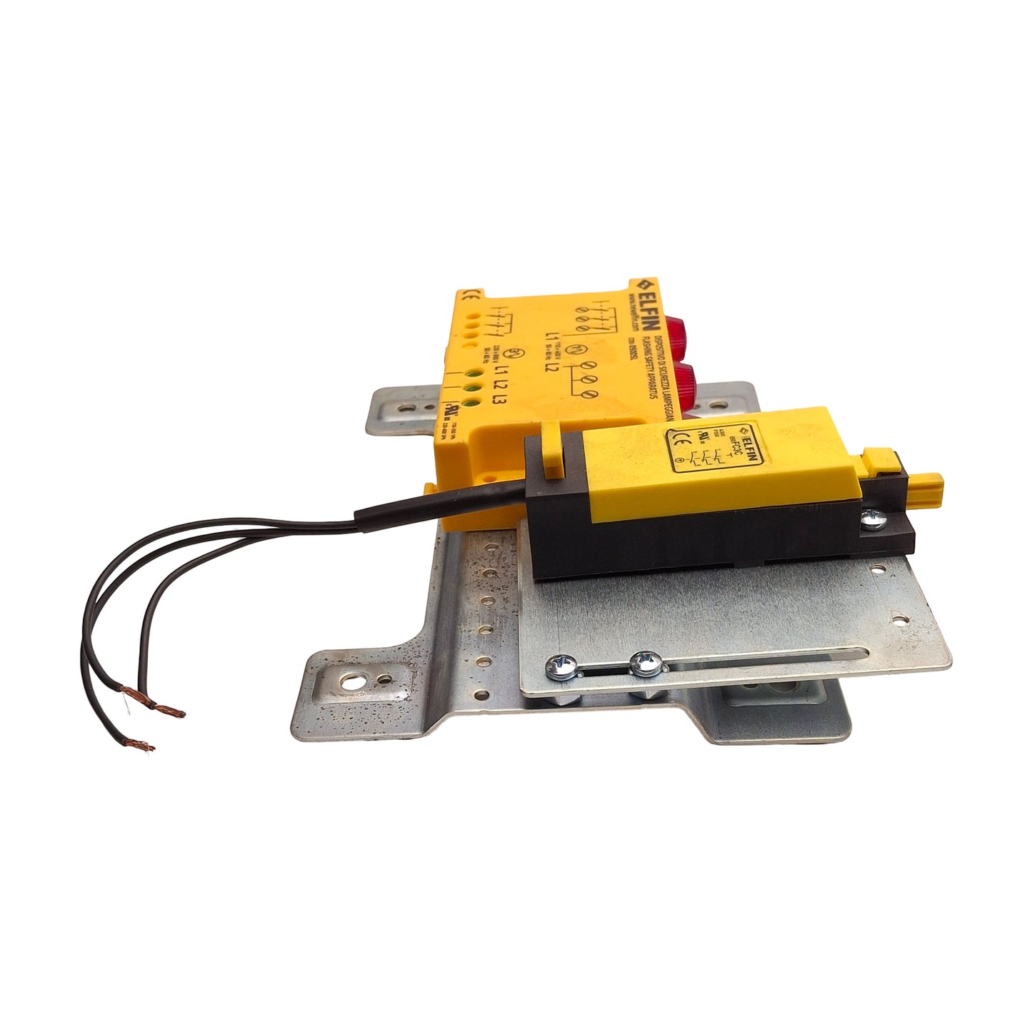 Used Elfin 050ASL Safety Device w/ Limit Switch, 3-Pole 3N.C, 220-600VAC 10mA