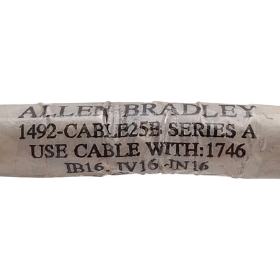 Used Allen Bradley 1492-CABLE25B Prewired Cable For 1746-IB16/IV16/IN16, 20P IDC 2.5m