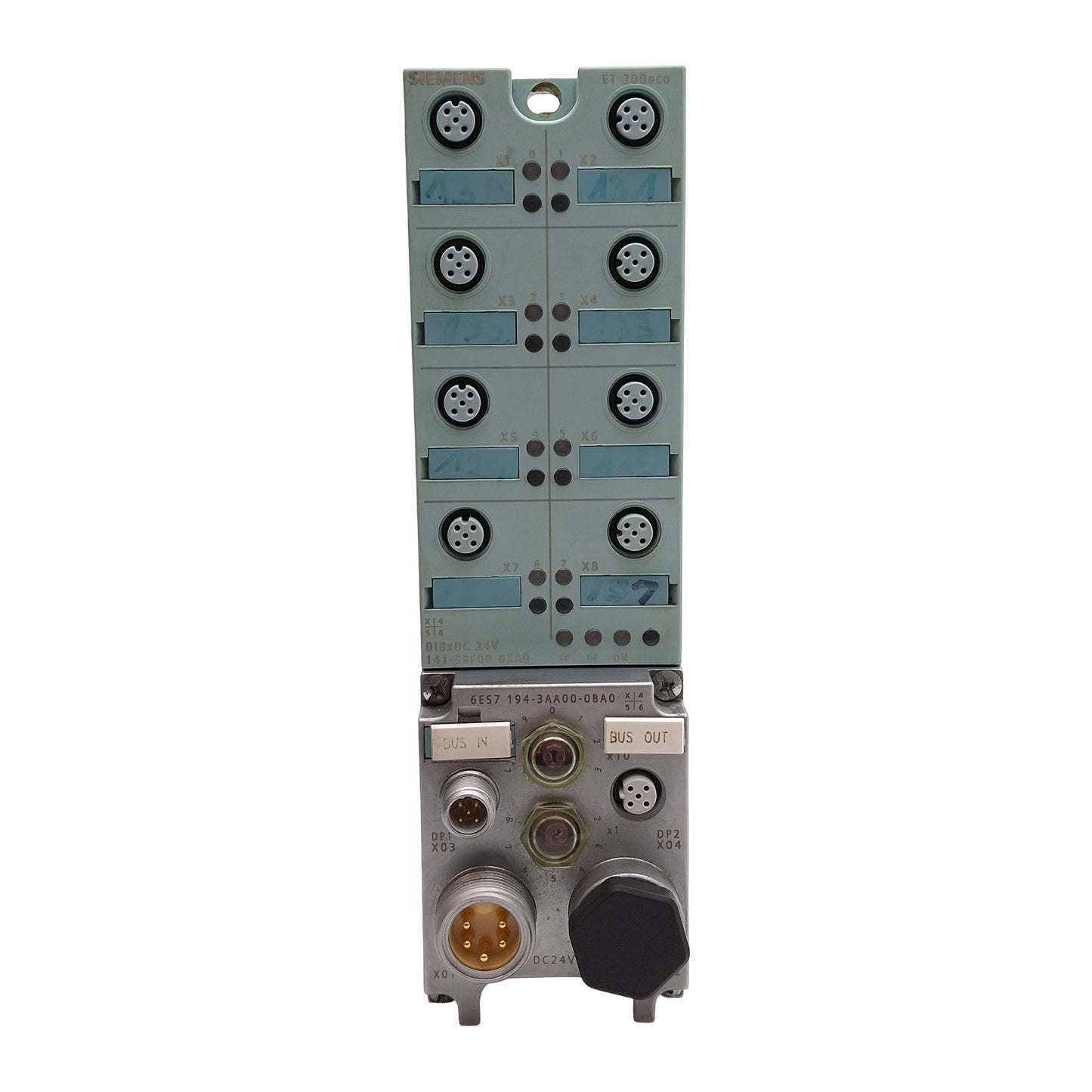 Used Siemens 6ES7 141-3BF00-0XA0 SIMATIC S7 ET 200eco Distributed I/O Station, 24VDC