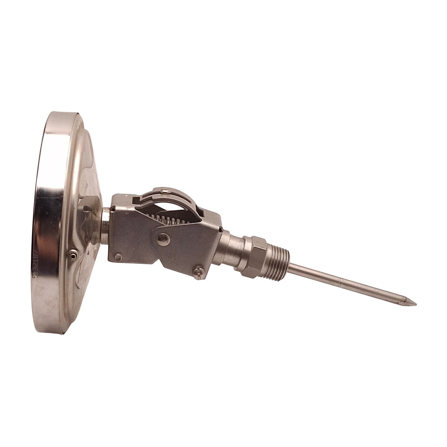 Used Tel-Tru Thermometer, 4.50in Dial, 0~250°F/-20~120°C Range, 1/2in NPT, 3in Stem