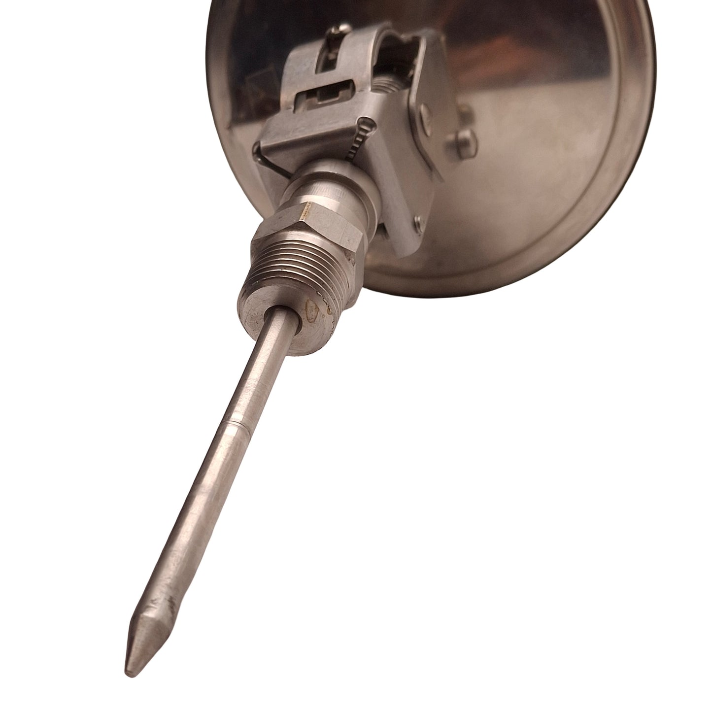 Used Tel-Tru Thermometer, 4.50in Dial, 0~250°F/-20~120°C Range, 1/2in NPT, 3in Stem