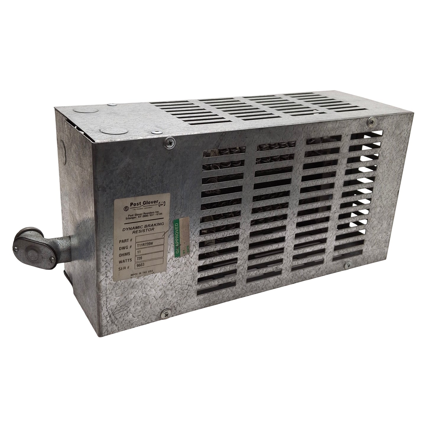 Used Post Glover T11R720W Dynamic Breaking Resistor For PowerFlex Drives, 11Ω 720W